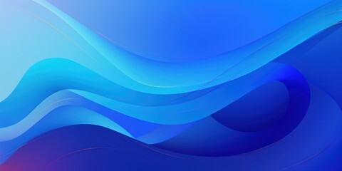 Electric blue gradient colorful geometric abstract circles and waves pattern background