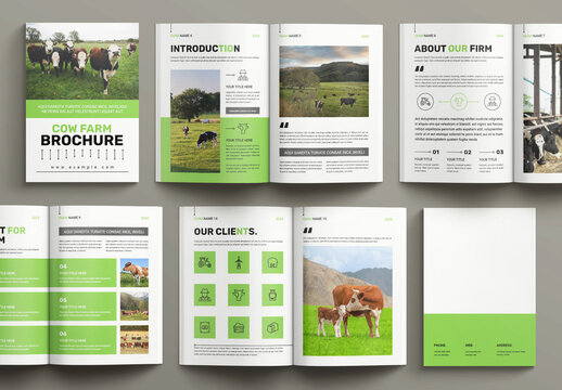 Cow Farm Brochure Template