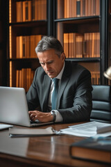 Obraz premium businessman working on computer