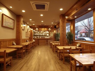 interior in a korean restaurant