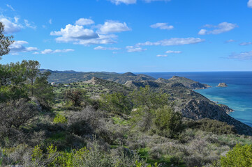 Fototapeta na wymiar northern cyprus morphou bay view from a high mountain 20