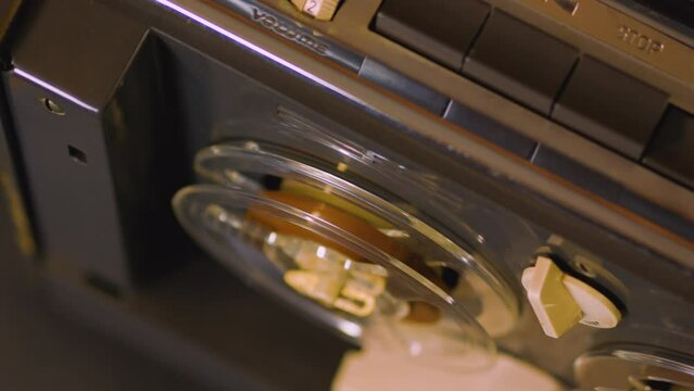 Vintage Reel to Reel Tape Recorder Cinematic 