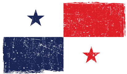 Grunge flag of the Panama
