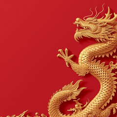 Obraz premium chinese dragon statue