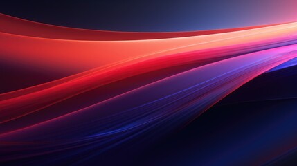Fototapeta premium Abstract Red And Blue Flowing Light Waves Suitable For Futuristic And Technology Designs. Generative AI
