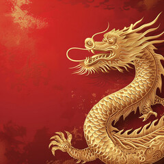 Obraz premium chinese dragon statue