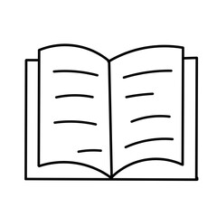 Book icon set in thin line style