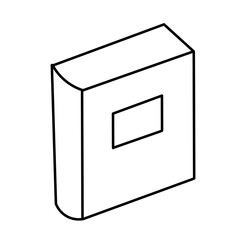 Book icon set in thin line style