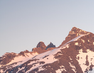 Romsdalsalpane or the Romsdal Alps a mountain range surrounding the Romsdalen valley in Møre og...