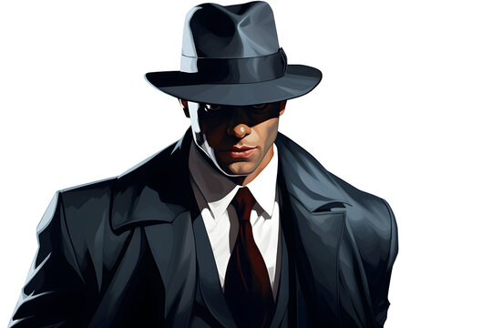 Mafia Gangster, mafia boss, illustration of a mafia man, gangster, criminal, illustrated mafia gangster