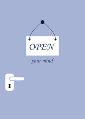 open your mind yoga and meditation lessons. image of the plaque on the door