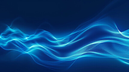 A blue waves with blue light in it.
