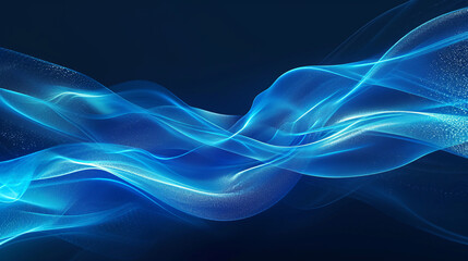 Fototapeta premium A blue waves with blue light in it.