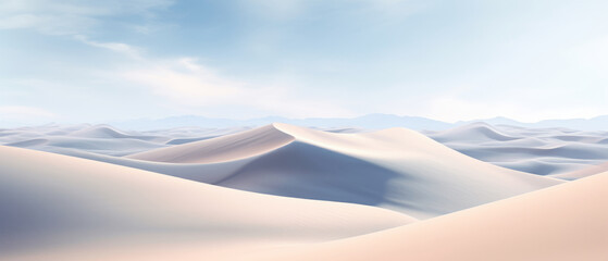 Fototapeta na wymiar Serene White Dunes and Soft Sky