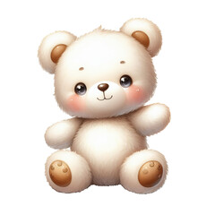 teddy bear isolated on white. teddy bear illustration on a transparent background