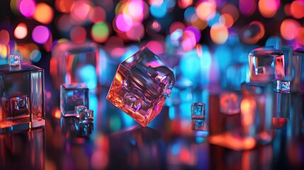 Glass Cubes with Light Dispersion