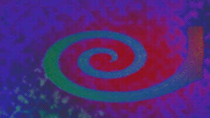 An abstract psychedelic swirl  grunge texture background image.
