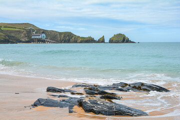 RNLI Padstow Lifeboat Station at Trevose Head Cornwall England UK