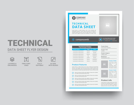Technical Data Sheet Template Design