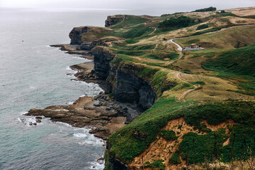 View of the coast of the Atlantic ocean