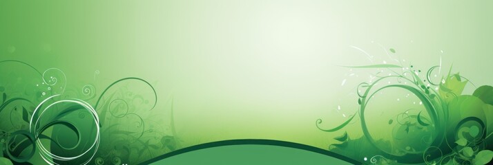 Green illustration style background very large blank area