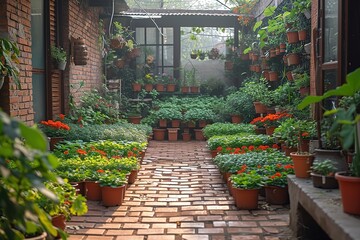 Fototapeta na wymiar Indian rooftop gardening blogger sharing tips and tricks for successful urban gardening.