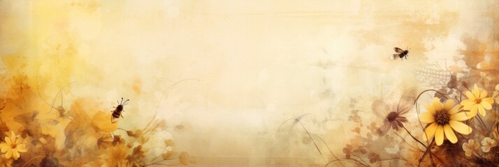 honey abstract floral background with natural grunge textures