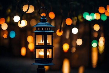 christmas lantern on the street