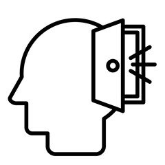 Open Mindedness Icon - obrazy, fototapety, plakaty