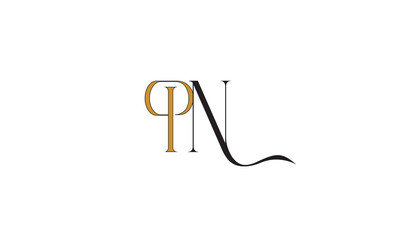 PN, NP , P , N , Abstract Letters Logo Monogram	