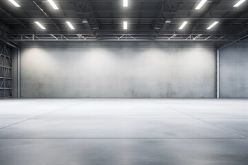 Large modern empty storehouse - Powered by Adobe