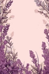 Lavender illustration style background very large blank area