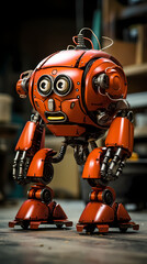 Naklejka premium Generative AI, Chatbot for Contract Work: Robot Assistance