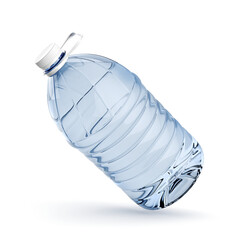 Plastic water bottle, 3d render on transparency background