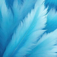 Fototapeta na wymiar Stylish Cyan and Blue Soft Feathers Background