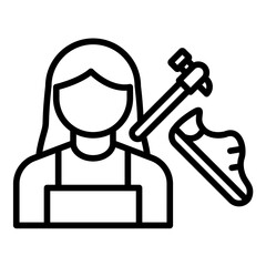 Shoe Maker Lady Icon