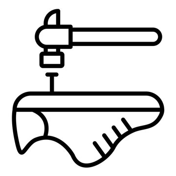 hammer nailing shoe outline clip art preview