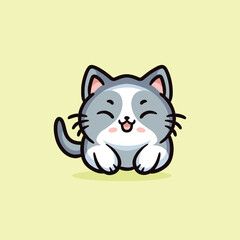 Cute Cat Cartoon Animal Mascot Design Vector illustration