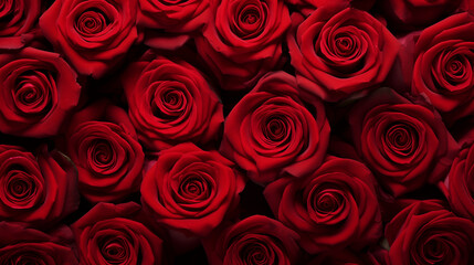 Red rose background. fresh dark red roses close up texture background