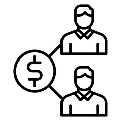 Cash Distribution Network Icon