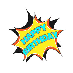 An illustrative card or insert for a birthday celebration