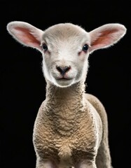studio portrait of a lamb