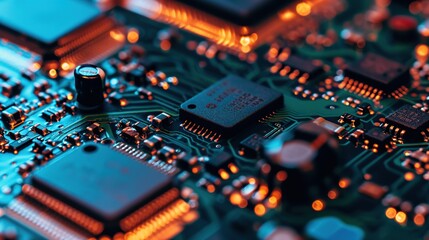 Fototapeta premium processor chip component in a computer