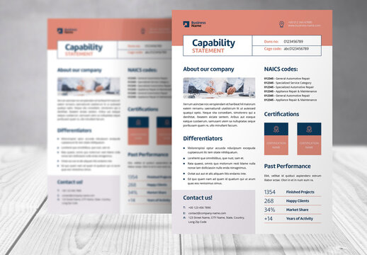 Capability Statement Business Document Template 