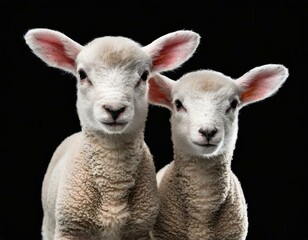 Naklejka na ściany i meble pair of lambs