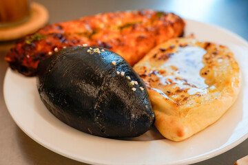 a variety of deliciously baked bread