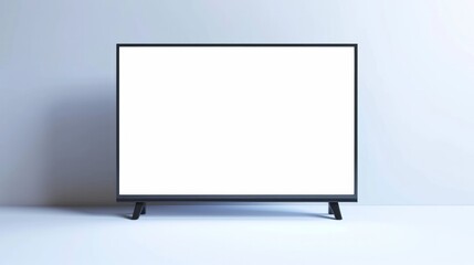 TV led, modern television isolated with white screen.  