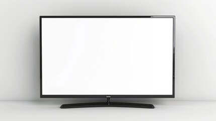 TV led, modern television isolated with white screen.   