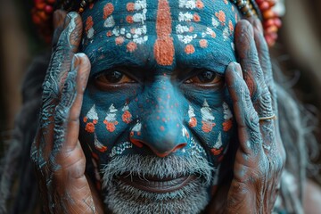 Indian traditional mask artist creating unique and expressive masks for cultural performances