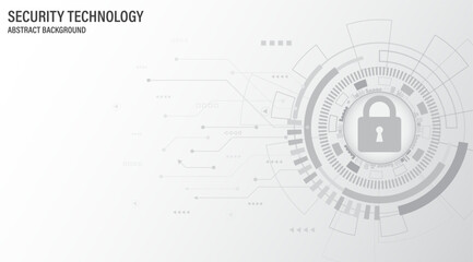 Internet digital security technology concept for business background. Data protection concept design for personal privacy, and cyber security. Shield With Keyhole icon, Vector, and Illustration.